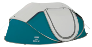 Coleman Galiano 4 FastPitch Pop Up - Tente pop-up - 4 personnes - Résistante aux intempéries - Coutures étanches - Vert - Gris