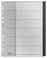 Esselte Leitz 12180000 - Numeric tab index - Polypropylene (PP) - Black - White - Portrait - A4 - 160 g/m²