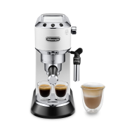 De Longhi Dedica Style EC 685.W - Espresso machine - 1.1 L - Coffee pod - Ground coffee - 1300 W - Black - Silver - White