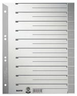Esselte Leitz 16520085 - Numeric tab index - Cardboard - Grey - A4 - 230 g/m² - 240 mm