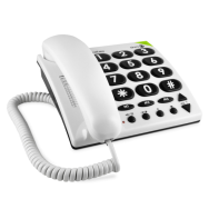 Doro PhoneEasy 311c - Téléphone analogique - Combiné filaire - Blanc