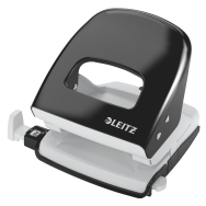 Esselte Leitz NeXXt WOW Metal Office Hole Punch - 30 sheets - Black - White - Metal - 3 mm - A4 - A5 - A6 - Folio - US-Quart - 107 mm