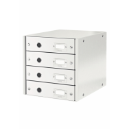 Esselte Leitz Click & Store - MDF - White - A4 - 4 drawer(s) - Binder - Catalogue - Envelope - Flat file - Folder - Paper - Sheet protector - 286 mm