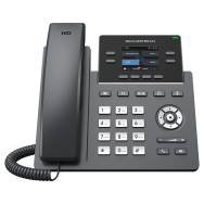 Grandstream GRP2612G - Téléphone IP - Noir - Combiné filaire - 4 lignes - LCD - 6,1 cm (2,4")