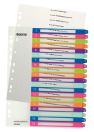 Esselte Leitz 1245-00-00 - Numeric tab index - Polypropylene (PP) - Multicolor - Portrait - A4 - 245 mm