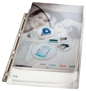 Esselte Leitz Pocket Expanding 170my with Metal Hole-strip A4 - 210 x 297 mm (A4) - Transparent - Metal - PVC - Portrait - Top - 80 g/m²