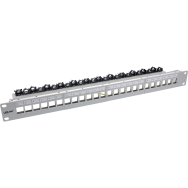 Panneau de brassage Keystone 24 ports InLine 1U gris
