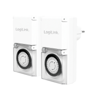 Minuterie mécanique LogiLink, paquet de 2, IP44, extérieur [ET0006A]