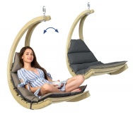 Amazonas AZ-2020450 - Chaise longue suspendue - Sans support - Intérieur/extérieur - Gris - Polyester - Polypropylène (PP) - 120 kg