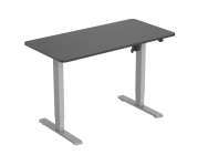 Equip ERGO Bureau électrique assis-debout avec plateau - Gris - Droit - Forme rectangulaire - Plastique - Acier inoxydable - Bureau à domicile - Bureau - Mat
