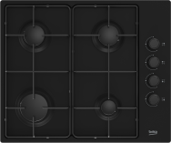 BEKO HIBG64120SB - Table de cuisson à gaz encastrable 60cm 4 zones Noir