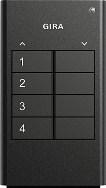 GIRA 512400 - Portable - Sans fil RF - Sans fil - 868,3 MHz - 20 mW - Noir