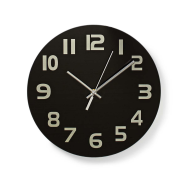 Nedis CLWA006GL30BK Horloge 30 cm Verre