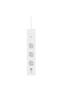 Woox R6132 Smart Power Strip - 3 prises, 2xUSB-A, 2xUSB-C, blanc