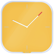 Esselte Leitz 90170019 - Quartz wall clock - Square - Yellow - Glass - Adults - Modern
