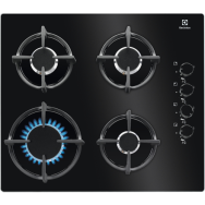 Electrolux EGG6407K - Black - Built-in - Gas - Glass - 4 zone(s) - 4 zone(s)