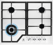Electrolux EGS6436WW - White - Built-in - Gas - Stainless steel - 4 zone(s) - 4 zone(s)