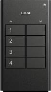 GIRA 535410 - Portable - Sans fil RF - Sans fil - 4 canaux - 868,3 MHz - 20 mW