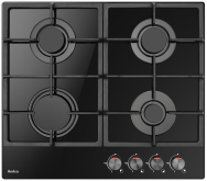 Amica PGCA6100APB plaque de cuisson gaz, 59cm, 4 zones, noir