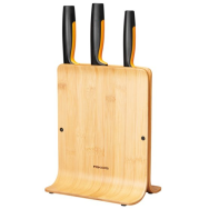 Fiskars Functional Form - Bloc à couteaux - Acier inoxydable - Bambou - Plastique - Acier inoxydable - Bois - Noir - Orange