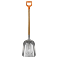 Fiskars 1001637 - Pelle à grains - Aluminium - Polypropylène (PP) - Aluminium - Bois - Carrée - Forme en D - 1,4 kg