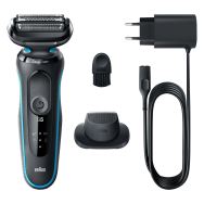 Rasoir Braun Series 5 51-M1200s Noir/Bleu AutoSense