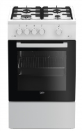 BEKO FSG52020FW Poêle en îlot blanc/noir gaz