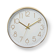 Nedis CLWA015PC30GD Horloge 30 cm Or