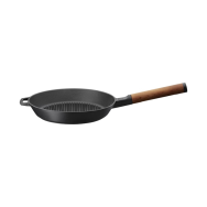 Fiskars Norden - Poêle à griller ronde - Noire - 270 °C - Fonte - 5,5 mm