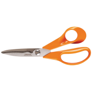 Fiskars 1000555 - Adulte - Coupe droite - Simple - Orange, Acier inoxydable - Acier inoxydable - Droitier