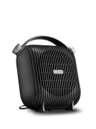 De Longhi HFS30C24.DG - Fan electric space heater - Ceramic - IP21 - Indoor - Desk - Floor - Table - Black