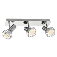 Plafonnier AJE-BLANKA 3P 3 lampes E14 IP20 argent