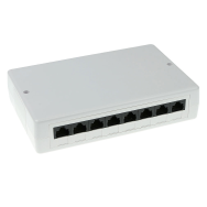 ACT Boîtier réseau en saillie 8 ports non blindé 173x44x109 mm