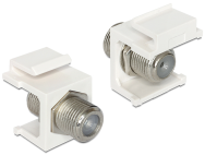 Delock 86300 - Blanc - Keystone - F - 16,3 mm - 25,5 mm - 22,3 mm