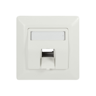 LogiLink NK4027 Plaque murale Keystone 1 port Blanc