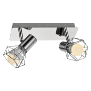 Plafonnier Activejet AJE-BLANKA 2P 2 lampes E14 IP20 argent