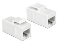 Delock 86379 - Coudé - Blanc - RJ-45 - RJ-45 - Femelle - Femelle