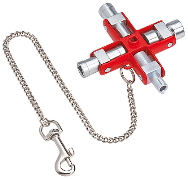 KNIPEX 00 11 06 - Métallisé - Rouge - Zinc moulé sous pression - 4 branches - 8 têtes - 7-8 mm - 9-10 mm