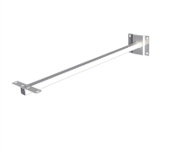 Esylux Wall Arm 700 WH - White - Steel - 1 kg - 70 cm - 40 mm - 40 mm