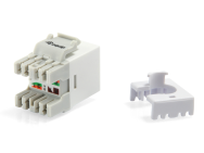 Jack Keystone non blindé Equip Cat. 6 LSA - Type fin - Blanc - Plat - Blanc - RJ-45 - IDC - Femelle - Mâle