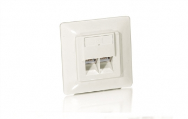 Equip Cat. 5e Façade modulaire allemande - RJ-45 - 5e - -40 - 80 °C - Blanc - ABS synthétique - 80 mm