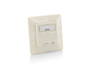 Façade modulaire allemande Equip Cat.6A - RJ-45 - 6a - Blanc - 80 mm - 38,2 mm - 80 mm