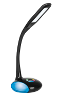 Lampe de bureau LED Activejet VENUS BLACK avec base RGB noire