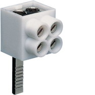 Hager KF82A - Borne à broches - Droite - Femelle - Blanc - 16 mm² - 10 mm²