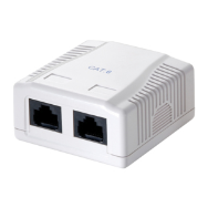 LogiLink NP0072 Boîtier de montage en surface UTP Cat6 à 2 ports