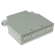 ACT Boîtier fibre optique rail DIN 12 ports déchargé 130x130x45,3mm