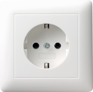 GIRA 044027 - CEE 7/3 - 1 module(s) - CEE 7/4 - Blanc - T.N.O. - 250 V