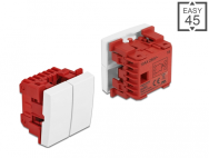 Delock Easy 45 - Interrupteur à bouton-poussoir - 1P - Blanc - Vis - Chine - 250 V