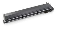 Panneau de brassage blindé Equip 24 ports Cat. 6A - Noir - RJ-45 - Or - Cat. 6a - Noir - Montage en rack - 1U