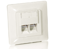 Ensemble de prises modulaires allemandes Equip Cat. 5e - RJ-45 - 5e - Blanc - Plastique - 80 mm - 39 mm